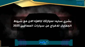 بشرى سارة: سيارتك جاهزة الآن مع شروط الجمارك للإفراج عن سيارات المعاقين 2025